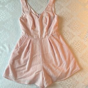 Blue Rain pink romper XXS, polyester rayon, excellent condition